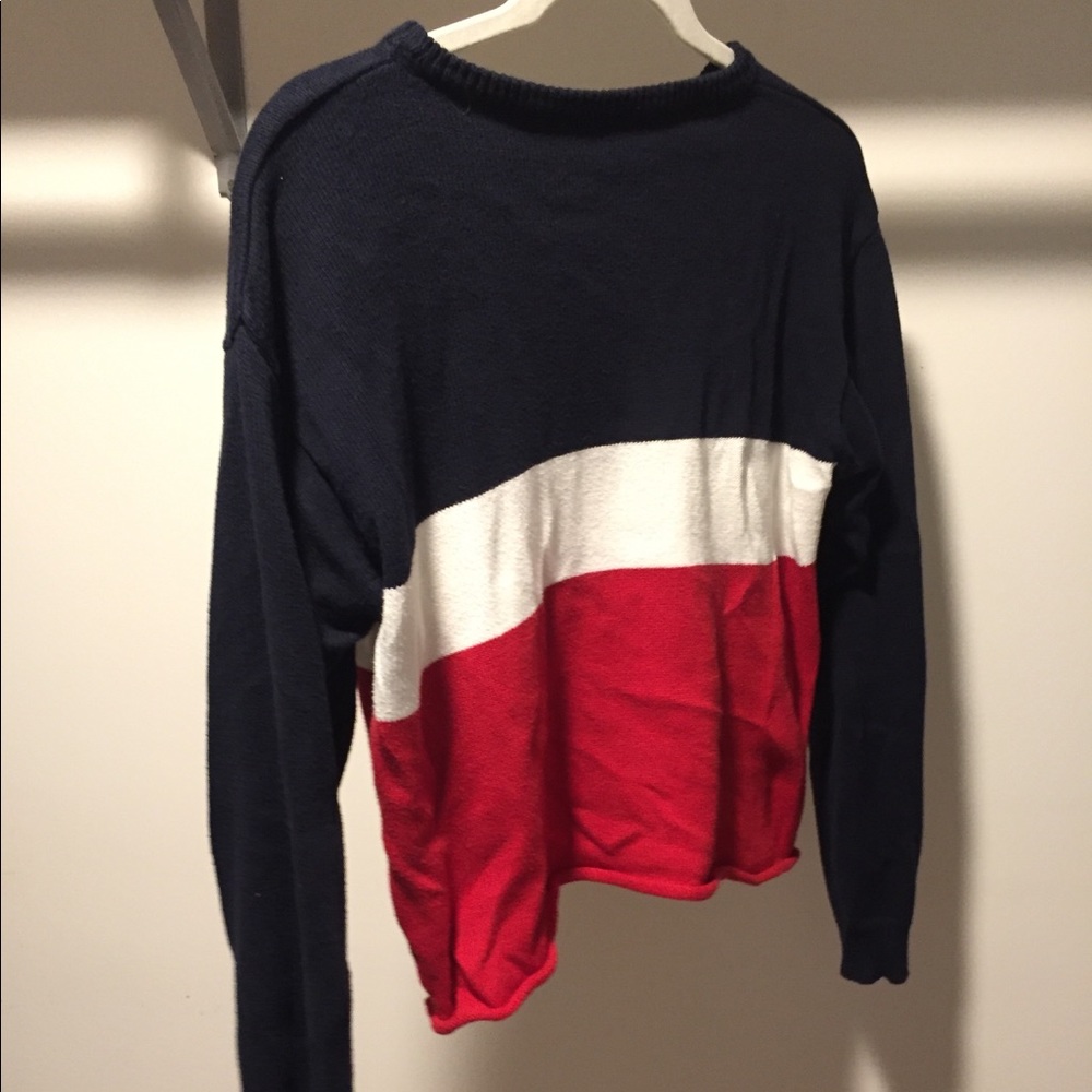 Brandy Melville knit red-white-blue stripe sweater